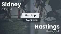 Matchup: Sidney  vs. Hastings  2016