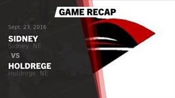 Recap: Sidney  vs. Holdrege  2016