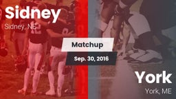 Matchup: Sidney  vs. York  2016