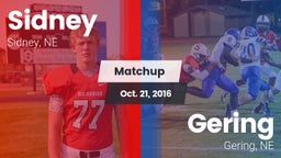 Matchup: Sidney  vs. Gering  2016