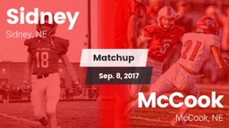 Matchup: Sidney  vs. McCook  2017