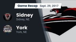 Recap: Sidney  vs. York  2017