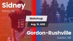 Matchup: Sidney  vs. Gordon-Rushville  2018