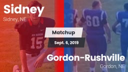 Matchup: Sidney  vs. Gordon-Rushville  2019