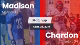 Matchup: Madison  vs. Chardon  2018