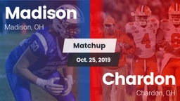 Matchup: Madison  vs. Chardon  2019