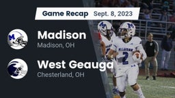 Recap: Madison  vs. West Geauga  2023