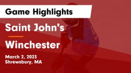Saint John's  vs Winchester  Game Highlights - March 2, 2023