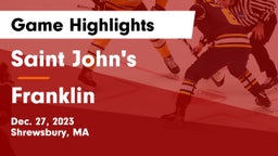 Saint John's  vs Franklin  Game Highlights - Dec. 27, 2023