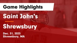 Saint John's  vs Shrewsbury  Game Highlights - Dec. 31, 2023