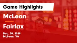 McLean  vs Fairfax  Game Highlights - Dec. 20, 2018