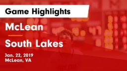 McLean  vs South Lakes  Game Highlights - Jan. 22, 2019
