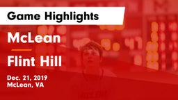 McLean  vs Flint Hill  Game Highlights - Dec. 21, 2019