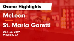 McLean  vs St. Maria Goretti Game Highlights - Dec. 30, 2019