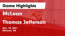 McLean  vs Thomas Jefferson  Game Highlights - Dec. 10, 2021