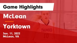 McLean  vs Yorktown  Game Highlights - Jan. 11, 2022