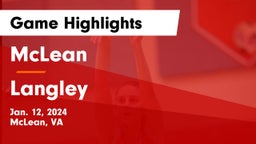 McLean  vs Langley  Game Highlights - Jan. 12, 2024