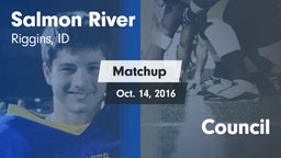 Matchup: Salmon River High Sc vs. Council 2016