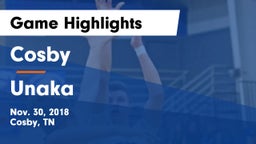Cosby  vs Unaka Game Highlights - Nov. 30, 2018