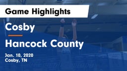 Cosby  vs Hancock County  Game Highlights - Jan. 10, 2020