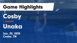 Cosby  vs Unaka  Game Highlights - Jan. 20, 2020