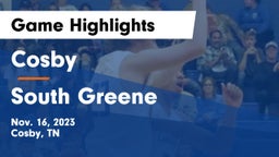 Cosby  vs South Greene  Game Highlights - Nov. 16, 2023