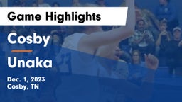Cosby  vs Unaka  Game Highlights - Dec. 1, 2023