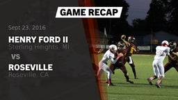 Recap: Henry Ford II  vs. Roseville  2016