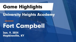 University Heights Academy vs Fort Campbell  Game Highlights - Jan. 9, 2024