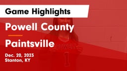 Powell County  vs Paintsville  Game Highlights - Dec. 20, 2023