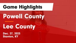 Powell County  vs Lee County Game Highlights - Dec. 27, 2023