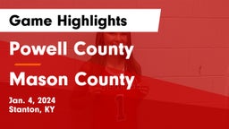 Powell County  vs Mason County  Game Highlights - Jan. 4, 2024