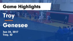 Troy  vs Genesee  Game Highlights - Jan 24, 2017