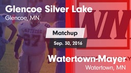 Matchup: Glencoe Silver Lake vs. Watertown-Mayer  2016