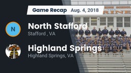 Recap: North Stafford   vs. Highland Springs  2018