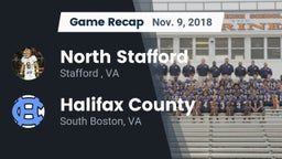 Recap: North Stafford   vs. Halifax County  2018