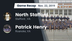 Recap: North Stafford   vs. Patrick Henry  2019
