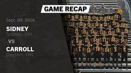 Recap: Sidney  vs. Carroll  2016