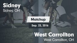 Matchup: Sidney  vs. West Carrollton  2016