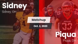 Matchup: Sidney  vs. Piqua  2020