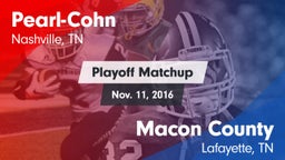 Matchup: Pearl-Cohn High vs. Macon County  2016