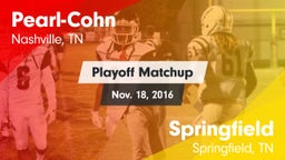 Matchup: Pearl-Cohn High vs. Springfield  2016
