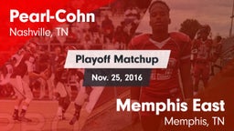 Matchup: Pearl-Cohn High vs. Memphis East  2016