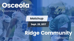 Matchup: Osceola HS vs. Ridge Community  2017