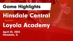 Hinsdale Central  vs Loyola Academy  Game Highlights - April 25, 2023