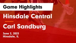 Hinsdale Central  vs Carl Sandburg  Game Highlights - June 2, 2023