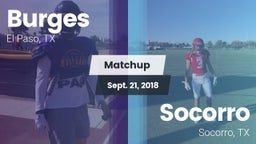 Matchup: Burges  vs. Socorro  2018