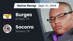 Recap: Burges  vs. Socorro  2018
