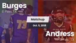 Matchup: Burges  vs. Andress  2018