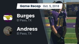Recap: Burges  vs. Andress  2018